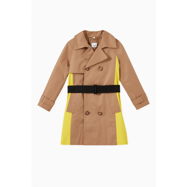 Burberry - Panel Detail Trench Coat in Cotton Twill