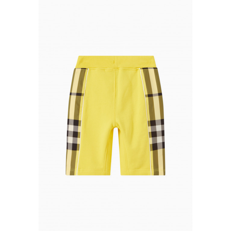 Burberry - Check Panel Graham Shorts in Cotton