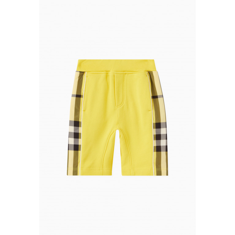 Burberry - Check Panel Graham Shorts in Cotton
