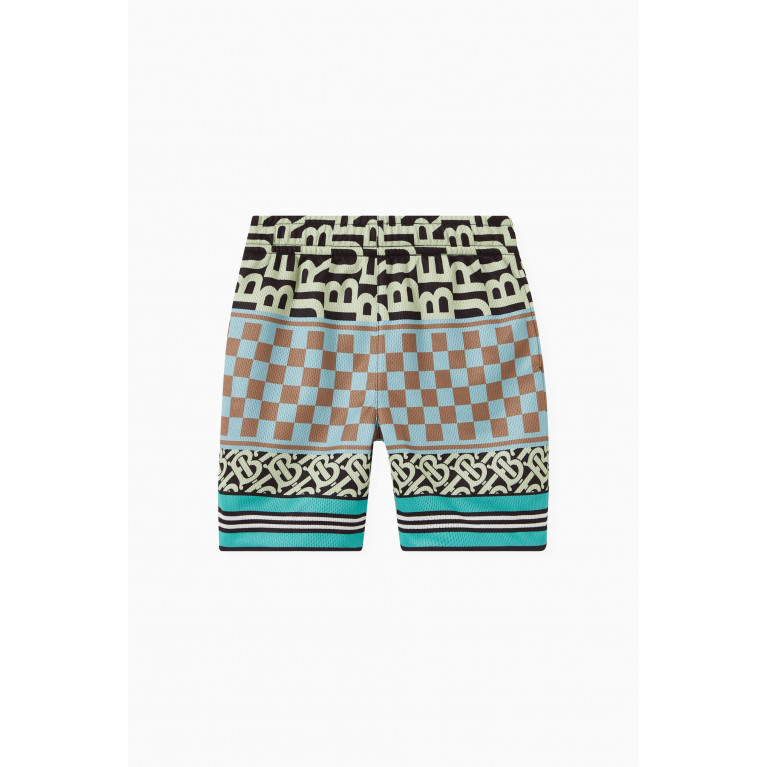 Burberry - Burberry - Checkerboard Montage Print Shorts in Mesh