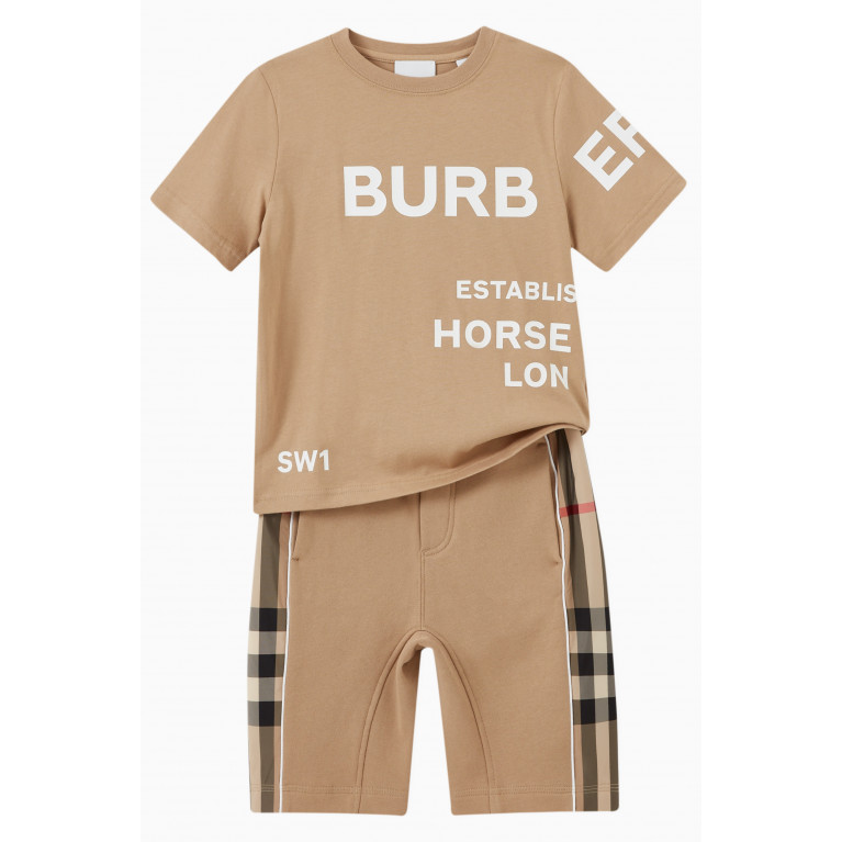 Burberry - Check Panel Shorts in Cotton
