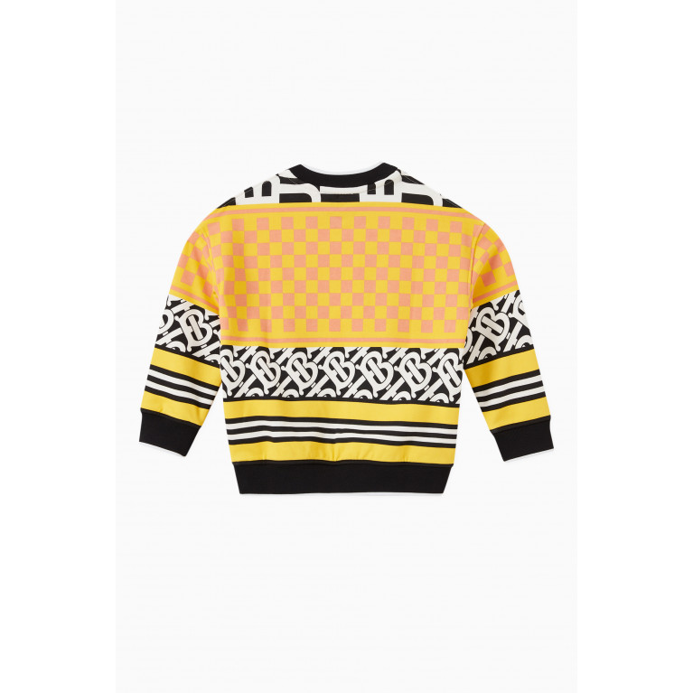 Burberry - Burberry - Checkerboard Montage Print Sweatshirt in Cotton