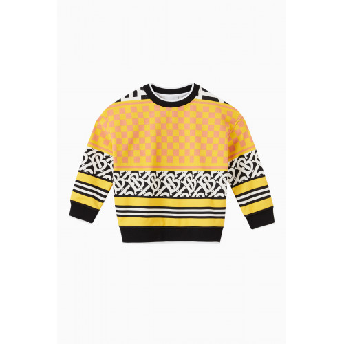 Burberry - Burberry - Checkerboard Montage Print Sweatshirt in Cotton
