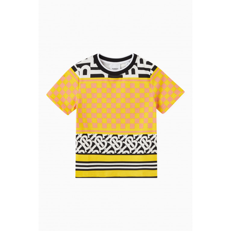 Burberry - Checkerboard Montage Print T-shirt in Cotton