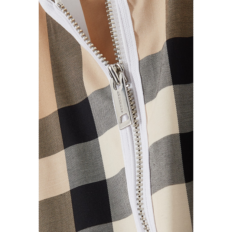 Burberry - Adrienne Checked Zip Up Dress in Cotton