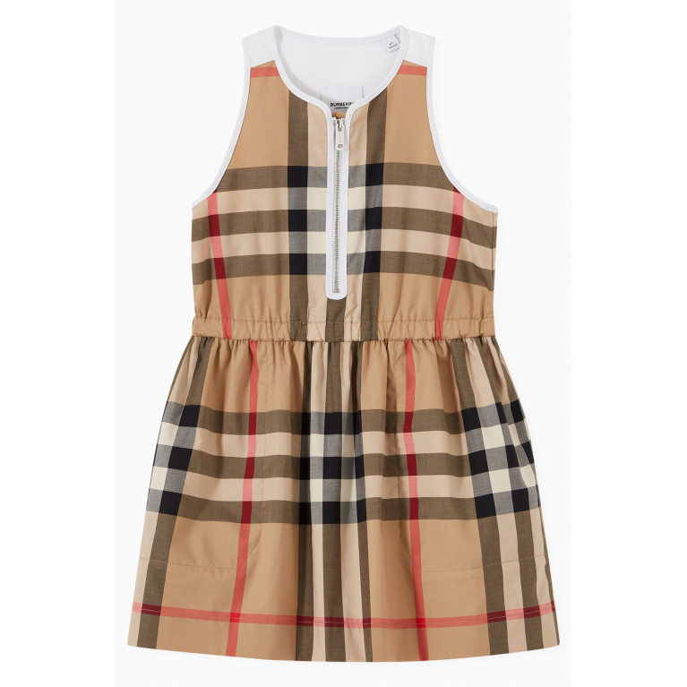 Burberry - Adrienne Checked Zip Up Dress in Cotton