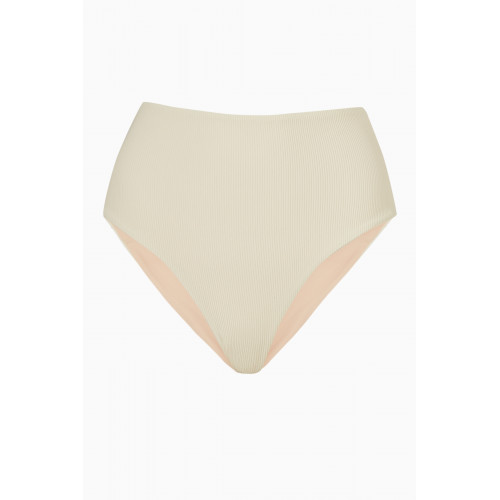 Jade Swim - Bound Bikini Bottoms in Ribbed Fabric