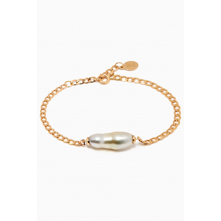 Robert Wan - Pearl Chain Link Bracelet in 18kt Yellow Gold