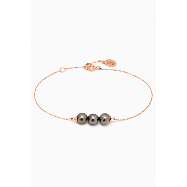 Robert Wan - My First Three Pearls Bracelet in 18kt Rose Gold Rose Gold