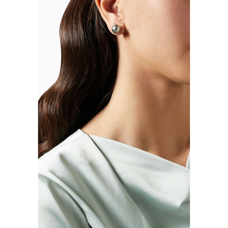 Robert Wan - Akila Tahitian Pearl Stud Earring in 18kt White Gold