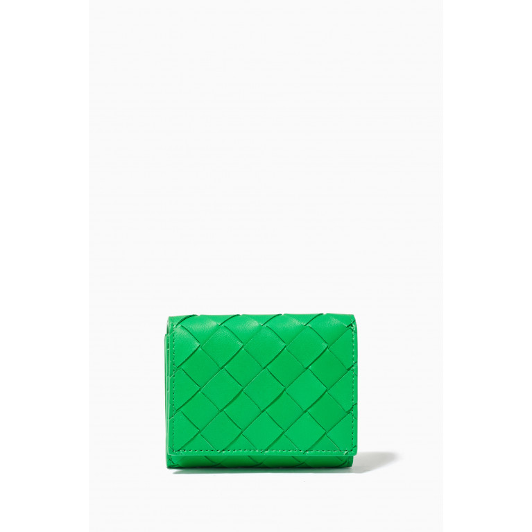 Bottega Veneta - Tri-fold Zip Wallet in Intrecciato Nappa