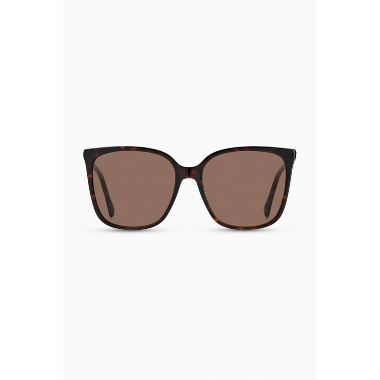 Jimmy Choo - Scilla Square Sunglasses in Acetate Brown