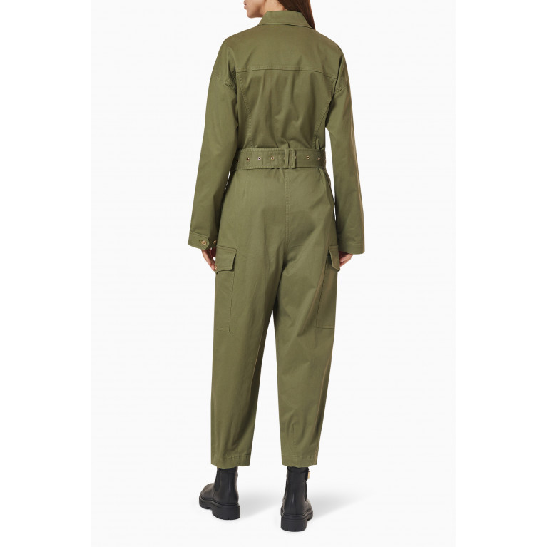 MICHAEL KORS - Belted Boiler Jumpsuit in Organic Cotton