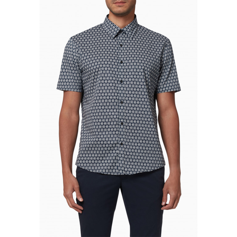 MICHAEL KORS - Slim Fit Logo Shirt in Cotton