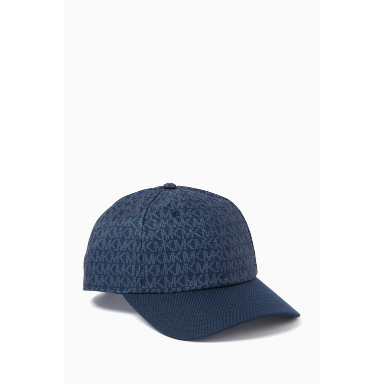 MICHAEL KORS - MK Signature Monogram Baseball Hat in Denim
