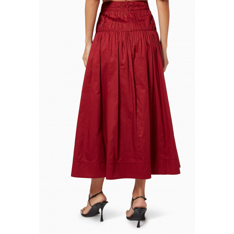 Aje - Enamour Midi Skirt in Cotton Poplin