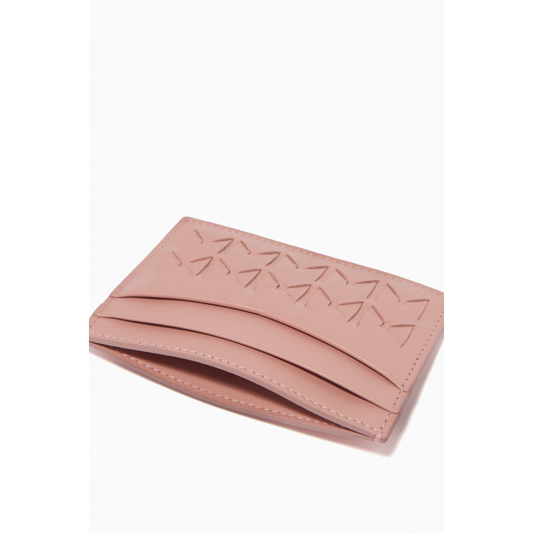 Serapian - Card Holder in Mosaico Leather Pink