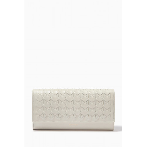 Serapian - Continental Wallet in Mosaico Leather Neutral