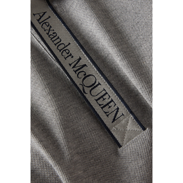 Alexander McQueen - Selvedge Logo Tape Polo Shirt in Cotton Piqué
