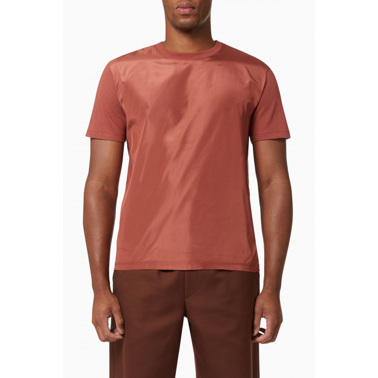 Valentino - Back Logo T-shirt in Cotton Brown