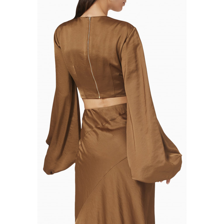 Significant Other - Mimi Top in Viscose Brown