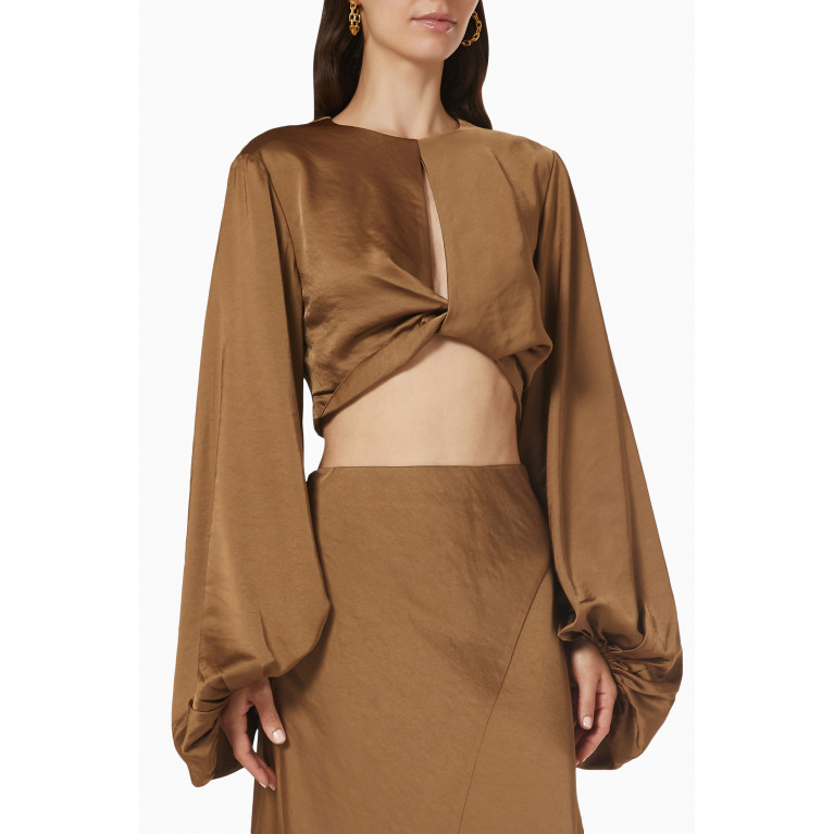Significant Other - Mimi Top in Viscose Brown