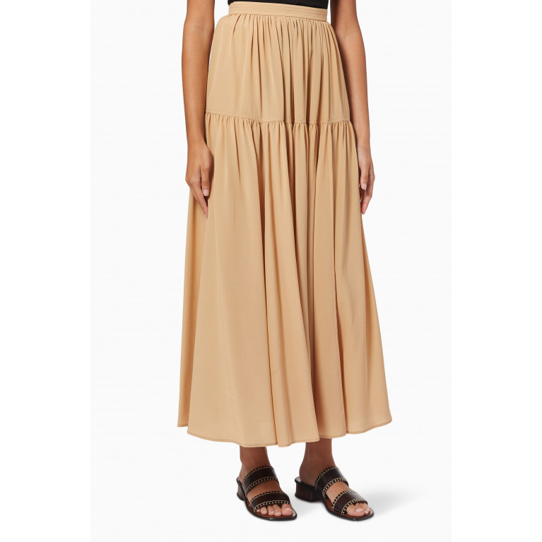 Chloé - Tiered Skirt in Crepe de Chine
