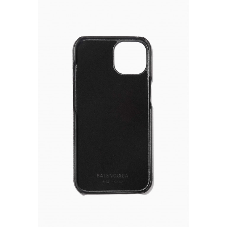 Balenciaga - Cash iPhone 13 Case in Grained Leather