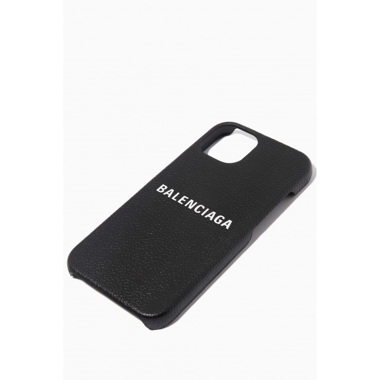 Balenciaga - Cash iPhone 13 Case in Grained Leather
