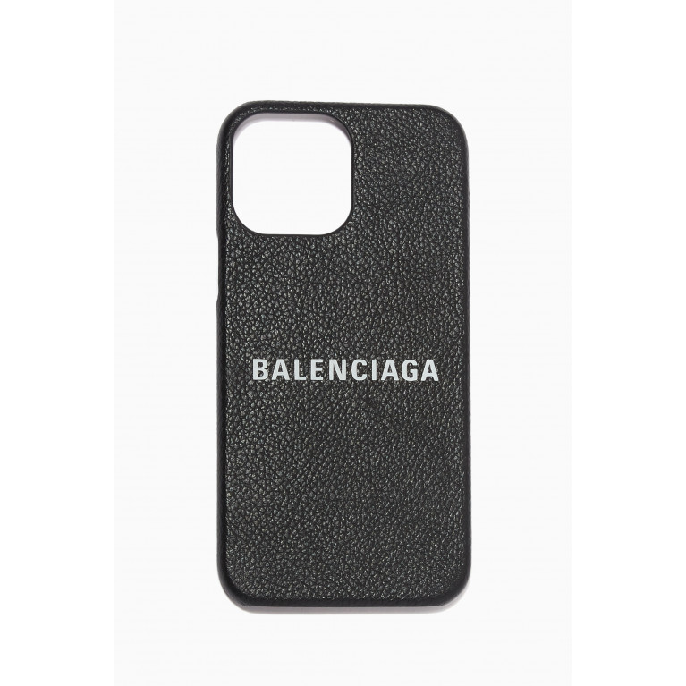 Balenciaga - Cash iPone 13 Pro Max Case in Small Grain Calfskin
