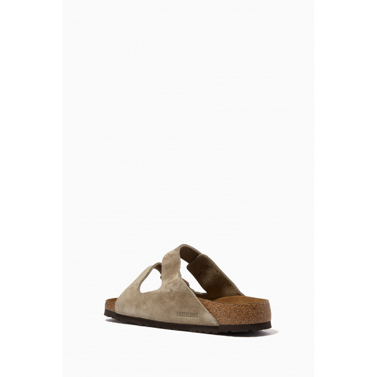 Birkenstock - Arizona Soft Sandals in Suede Neutral