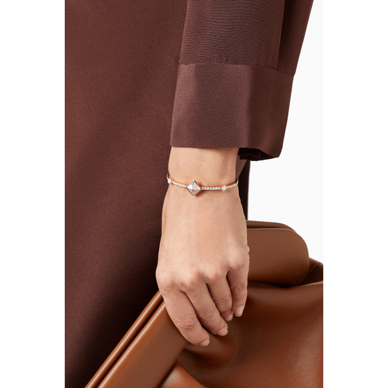 Butani - Tetra Apex Mother of Pearl Bangle in 18kt Rose Gold
