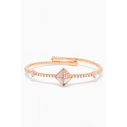 Butani - Tetra Apex Mother of Pearl Bangle in 18kt Rose Gold