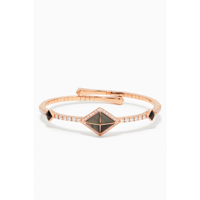 Butani - Tetra Zenith Mother of Pearl Bangle in 18kt Rose Gold