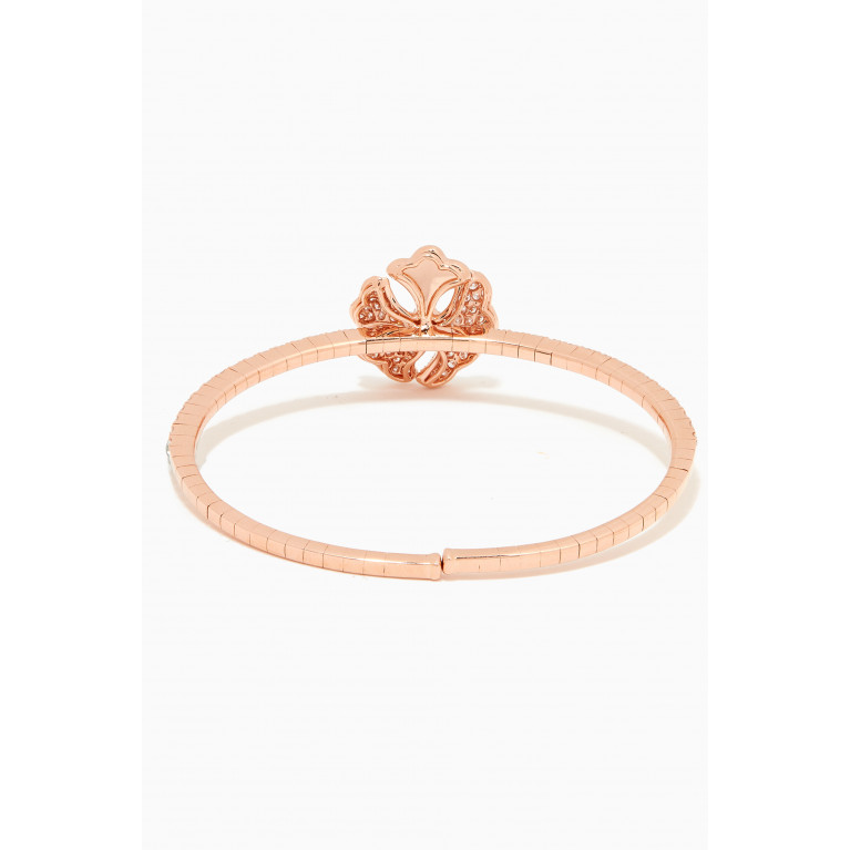 Butani - Bloom Solo Flower Mother of Pearl Diamond Bangle in 18kt Rose Gold