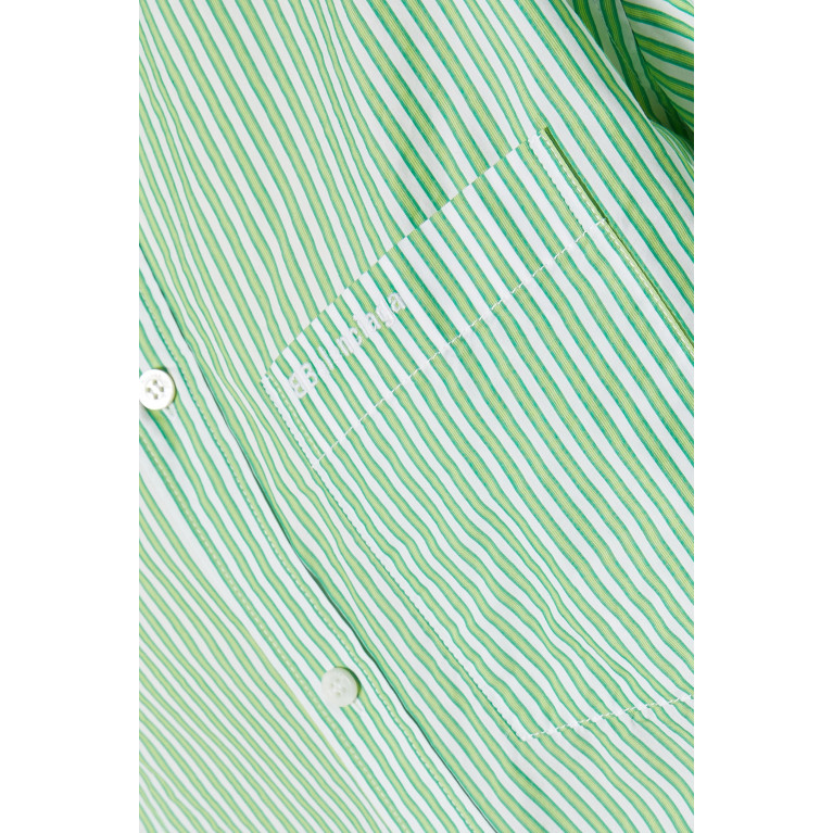 Balenciaga - BB Corp Swing Twisted Shirt in Striped Cotton Poplin