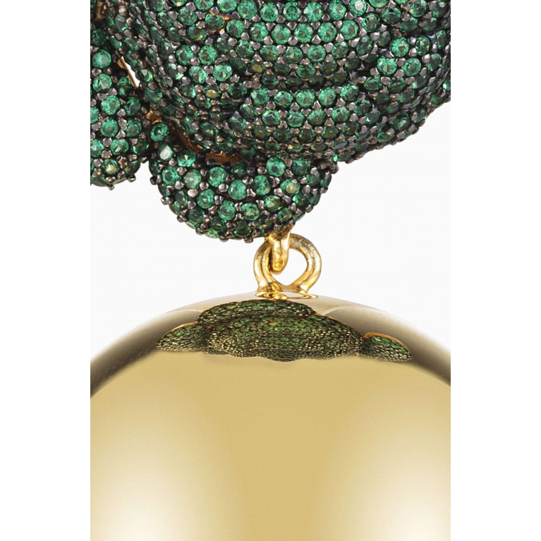 Begum Khan - Caretta Party Clip Earrings in 24kt Gold-plated Bronze
