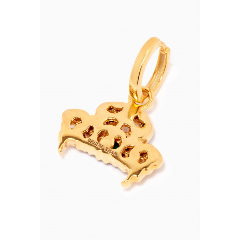 Begum Khan - King Crab Hoop Single Earring in 24kt Gold-plated Bronze