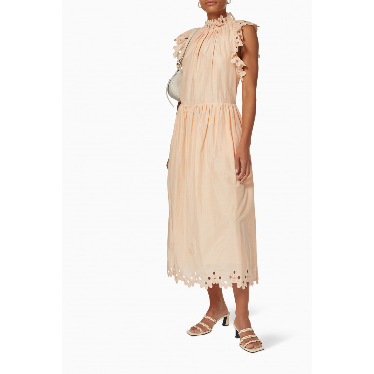 Magali Pascal - Corinne Midi Dress in Silk Cotton Voile