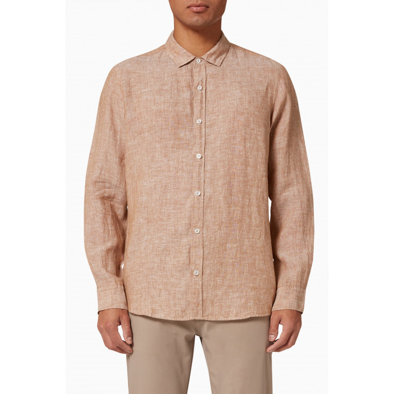 NASS - Toronto Long Sleeve Shirt in Linen Brown