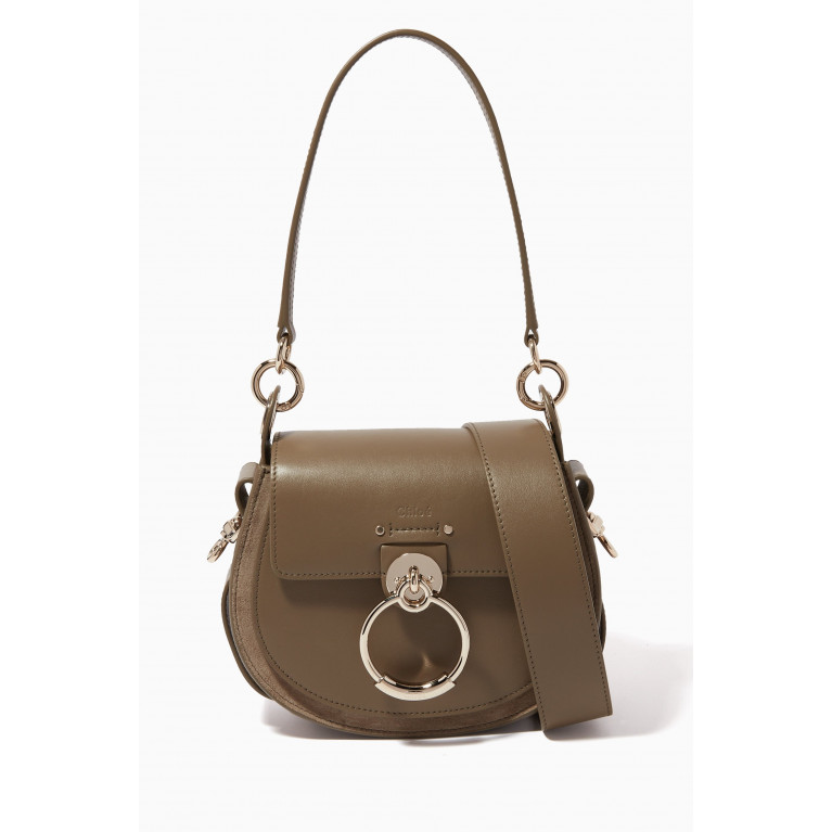 Chloé - Small Tess Bag in Grained Calfskin Brown
