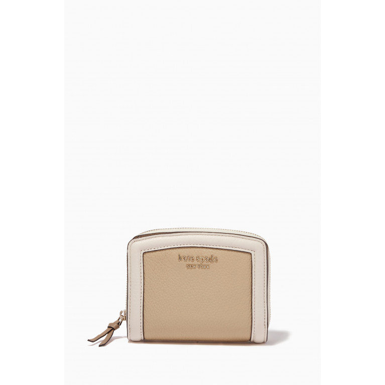 Kate Spade New York - Knott Small Compact Wallet in Pebbled Leather
