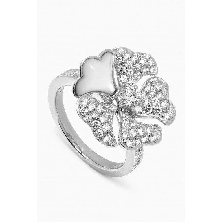 Butani - Bloom Mother of Pearl Diamond Ring in 18kt White Gold