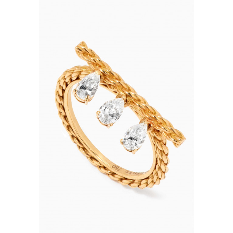 94 Jewelry - Rope Line Diamond Ring in 18kt Yellow Gold