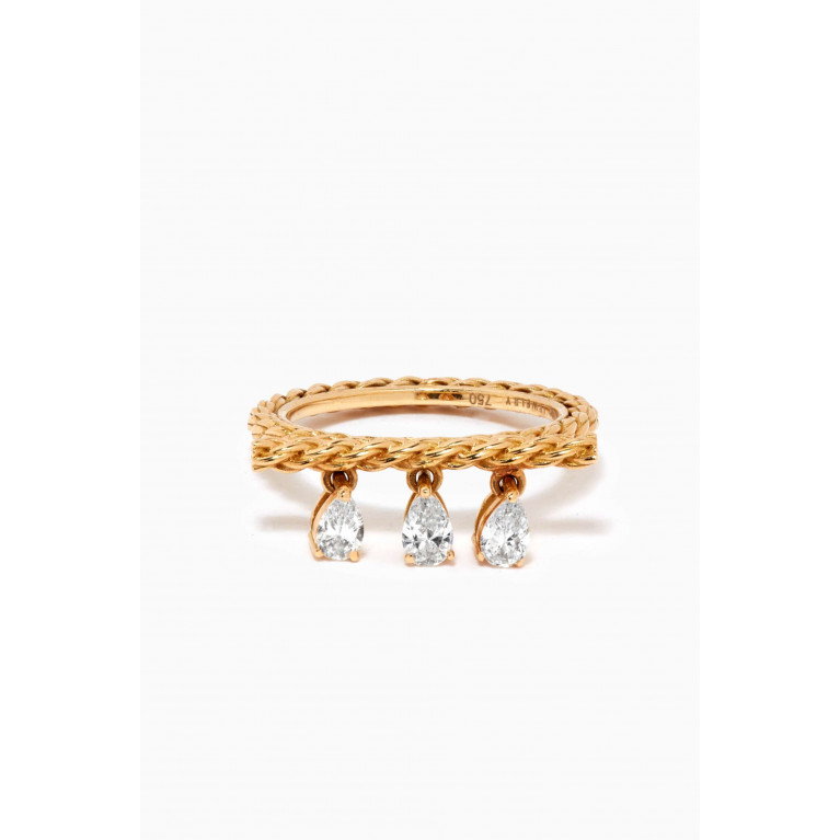 94 Jewelry - Rope Line Diamond Ring in 18kt Yellow Gold
