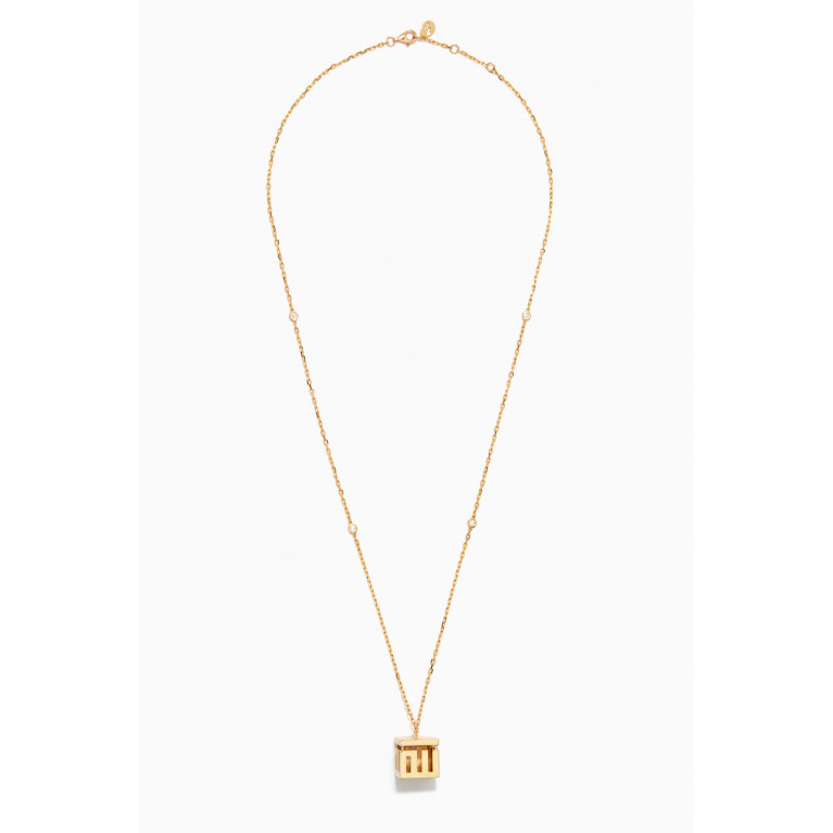 94 Jewelry - Allah Cube Diamond Necklace in 18kt Yellow Gold
