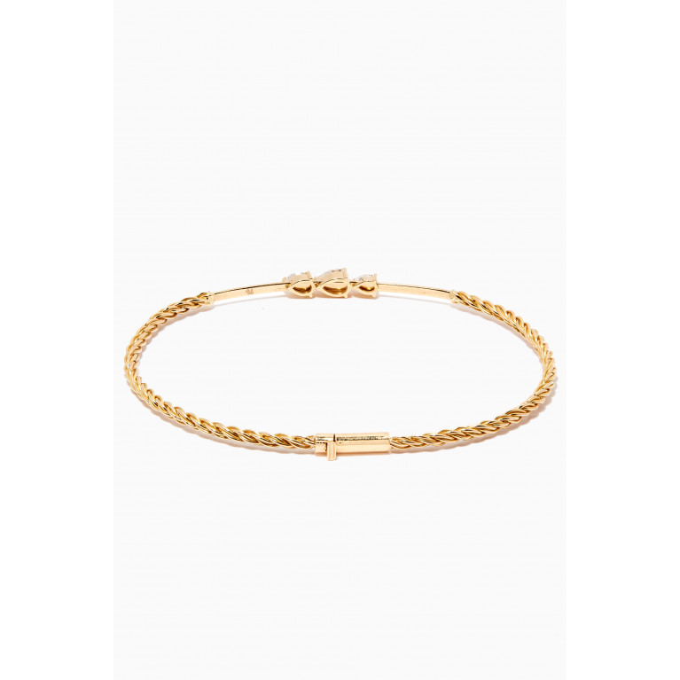 94 Jewelry - Moving Pear Diamond Rope Bracelet in 18k Yellow Gold