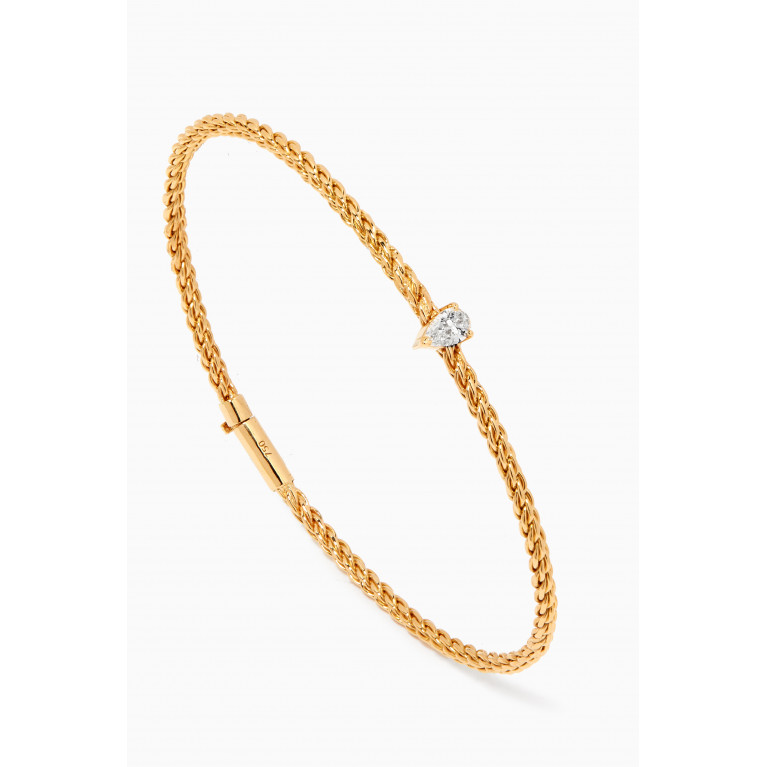 94 Jewelry - Rope Diamond Bangle in 18kt Yellow Gold