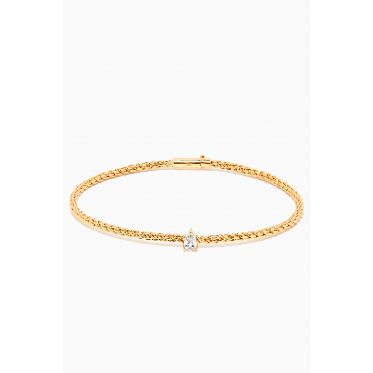 94 Jewelry - Rope Diamond Bangle in 18kt Yellow Gold