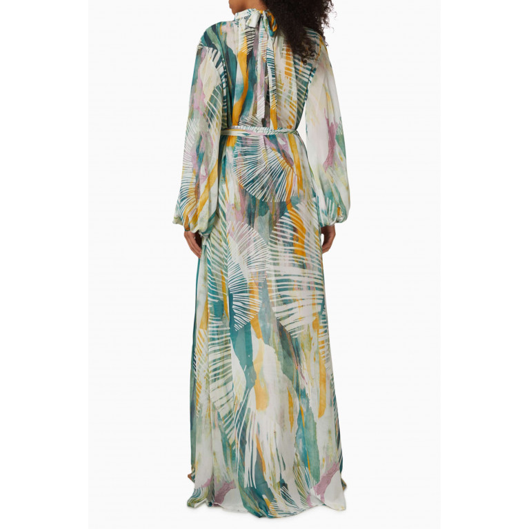 Andrea Iyamah - Sade Cover-up Maxi Dress in Chiffon Blue